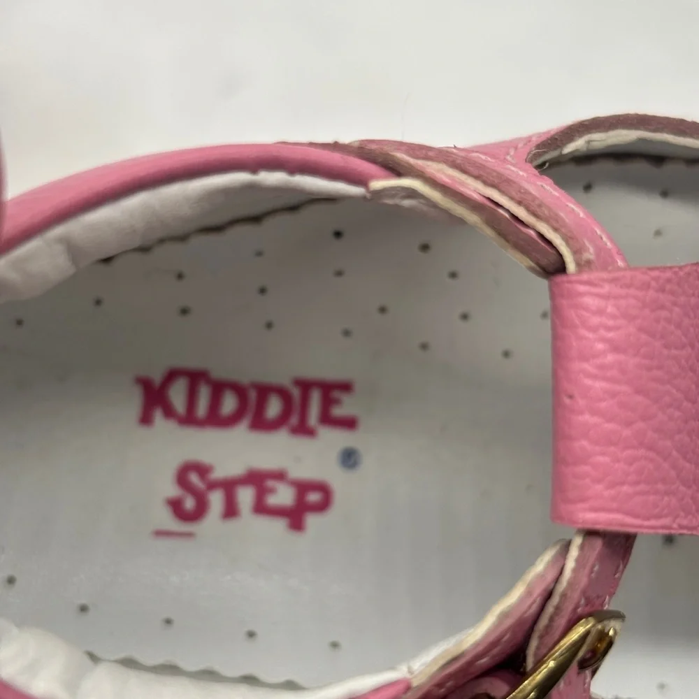 Genuine Leather Pink Baby Walker Shoes with Heart Design size 22 EU 6 US